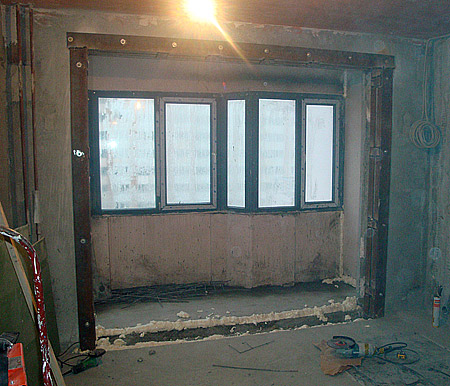 расширение и усиление оконного блока