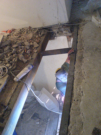 монтаж усиления перекрытия