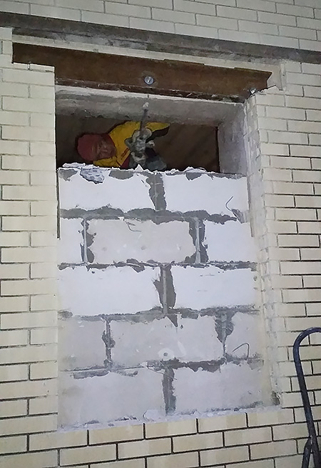 Окно с усилением в пеноблоках