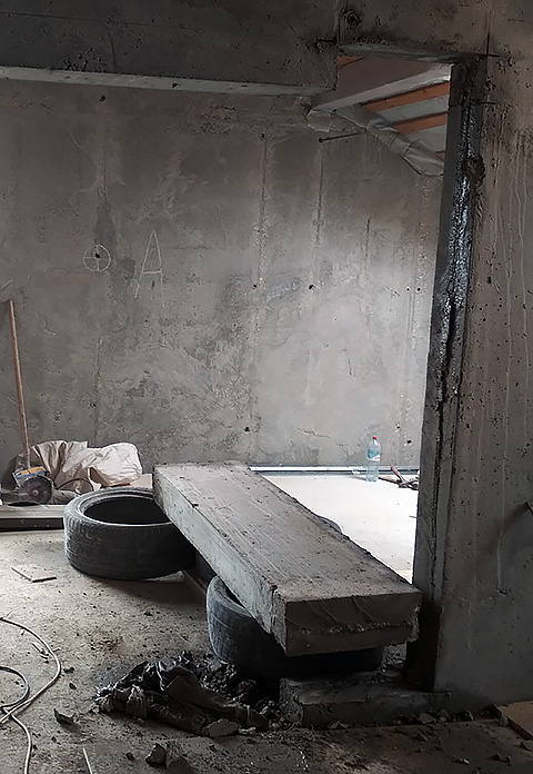 Расширение проема в сторону