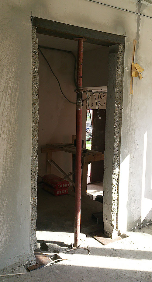 монтаж усиление проема швеллером