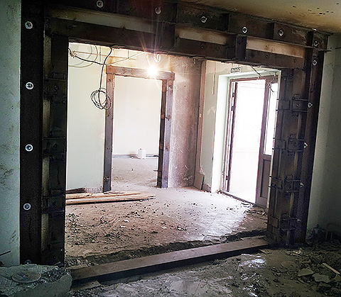 Усиление расширения широкого проема