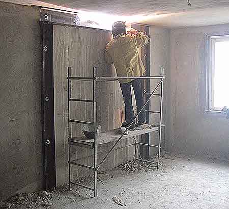 Монтаж усиления проема